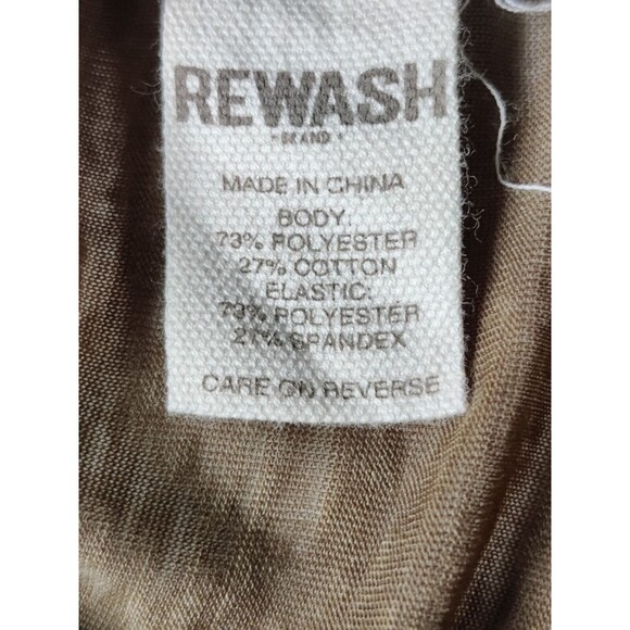 Rewash Juniors Large Boho Green Smocked Flutter Sleeve High Low Burnout Top - Picture 8 of 12